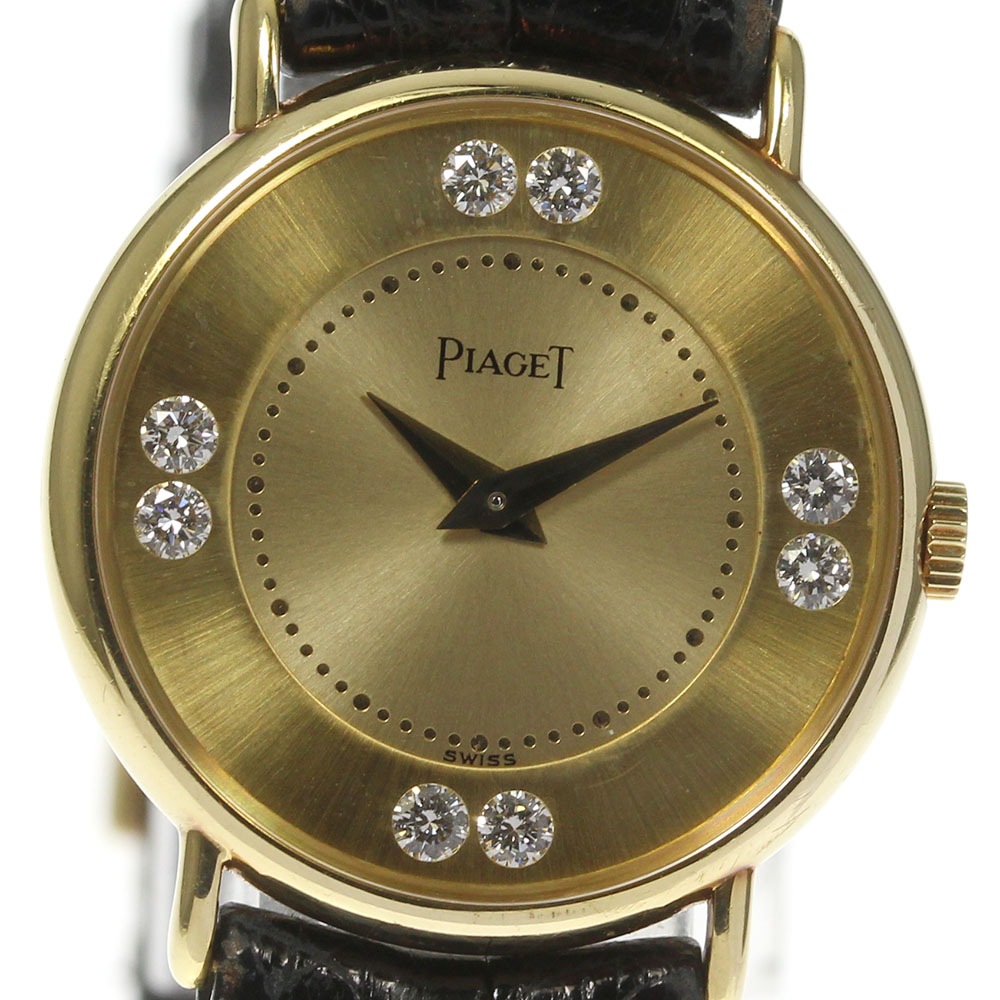 ピアジェ PIAGET 4642 8Pダイヤ K18YG 手巻き レディース _637962【中古】