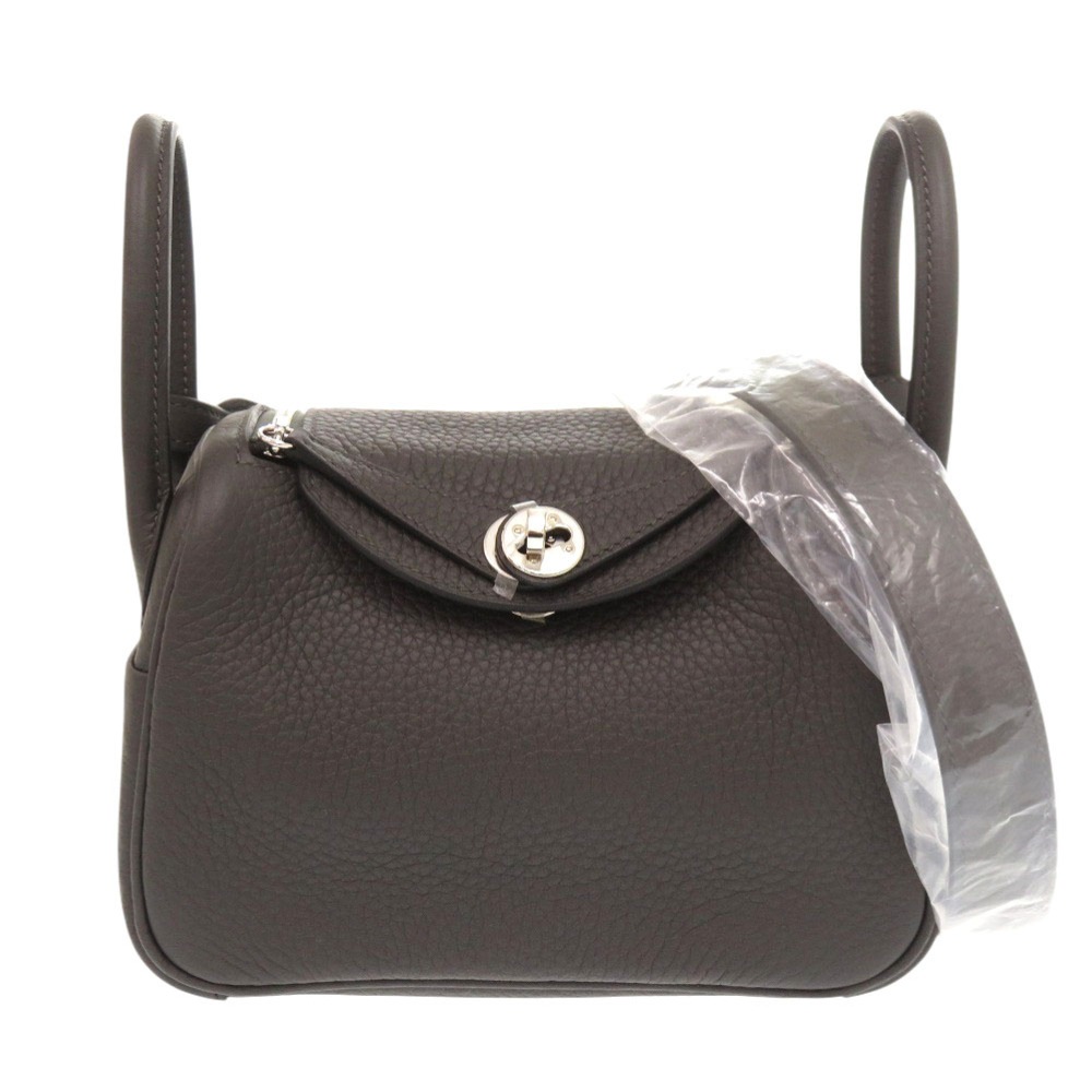 未使用品 リンディ ミニ ハンドバッグ トリヨンクレマンス ダークブロンズ W刻印 1415【中古】 レディース