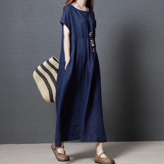 大きいサイズ ワンピース ルーズ ミッドレングス ワンピドレス ロング丈 リネン かわいい 大人可愛い きれいめ カジュアル 大人 上品 おしゃれ お洒落 かっこいい 大人女子 ラブリー キュート