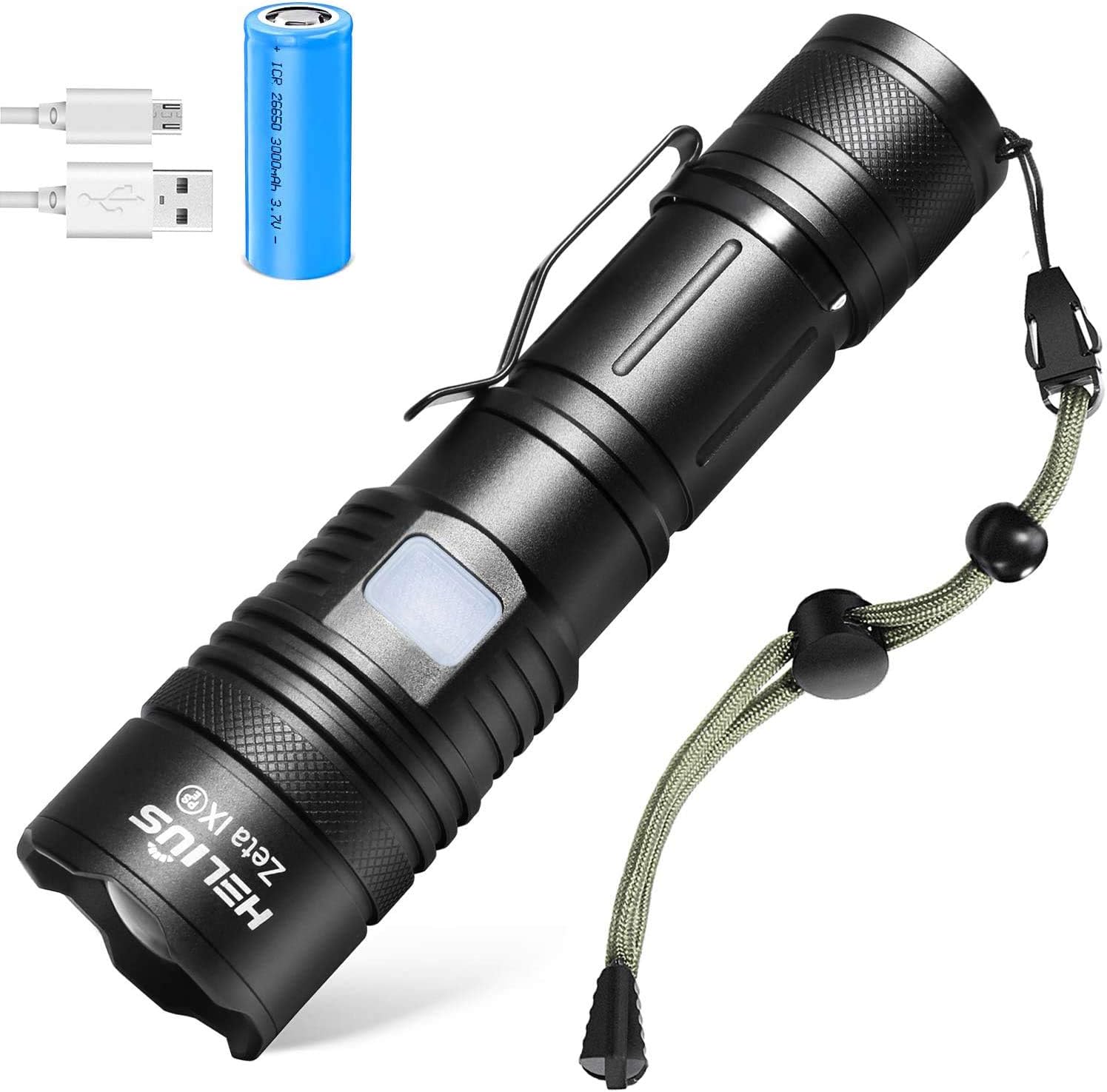 【高輝度 XHP90 Pro 9mm 】Helius 懐中電灯 Led 強力 軍用 最強 ハンディライト CREE XHP90 PRO LED ペンライト 高輝度7100ルーメン 小型 Led ライト