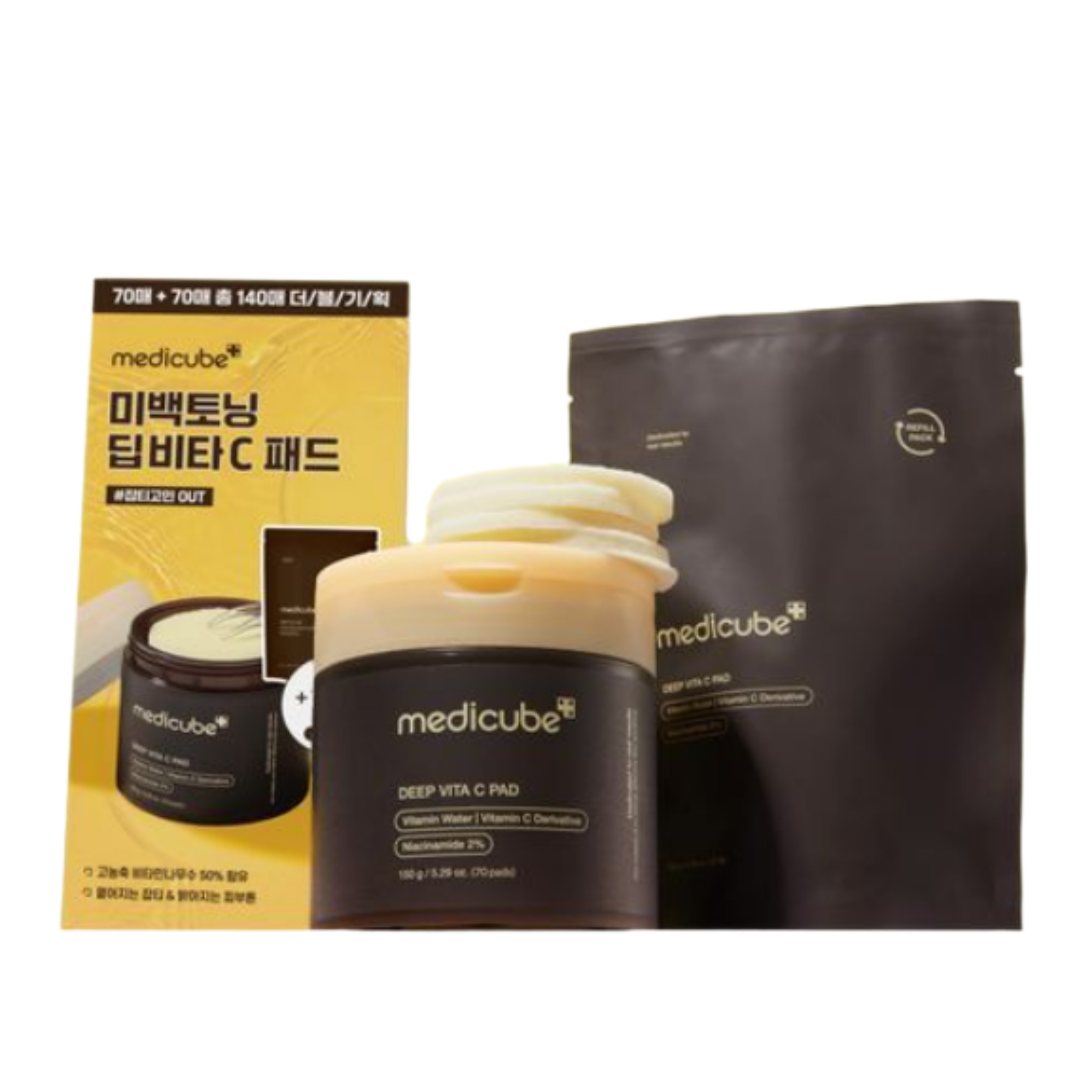 [大容量/美白トーニング] ディープビター シーパッド おかわり企画 （70枚+70枚） 4,792円