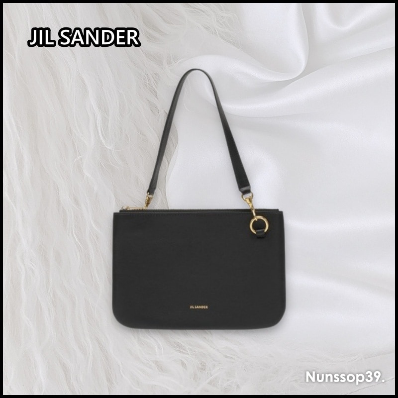 JIL SANDER MEDIUM LOGO SHOULDER BAG