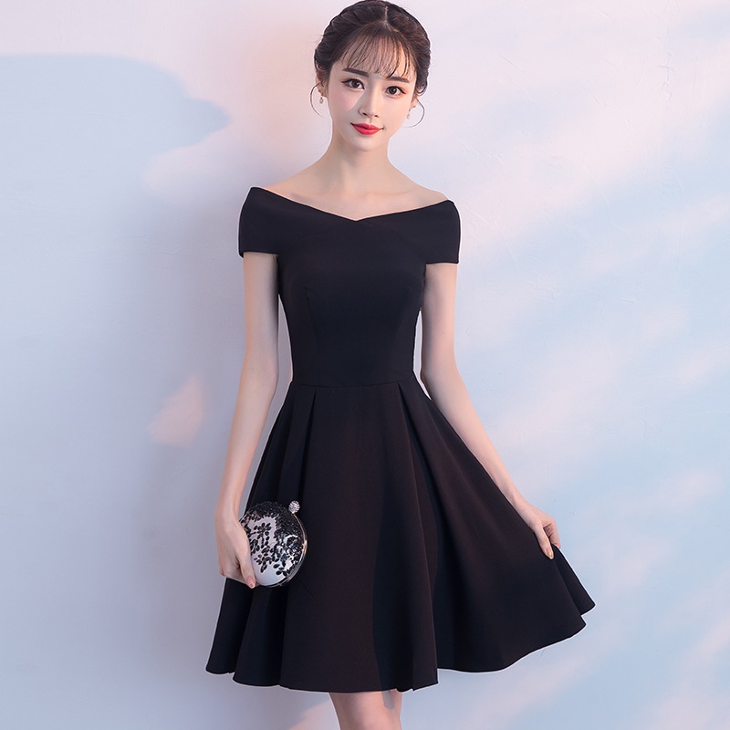 ドレス 衣装 カクテルドレス 披露宴ドレス ミニドレス オフショルダー ウエストマーク フレアスカート ミニ丈 ステージドレス 発表会 かわいい 大人可愛い きれいめ シンプル 上品 おしゃれ