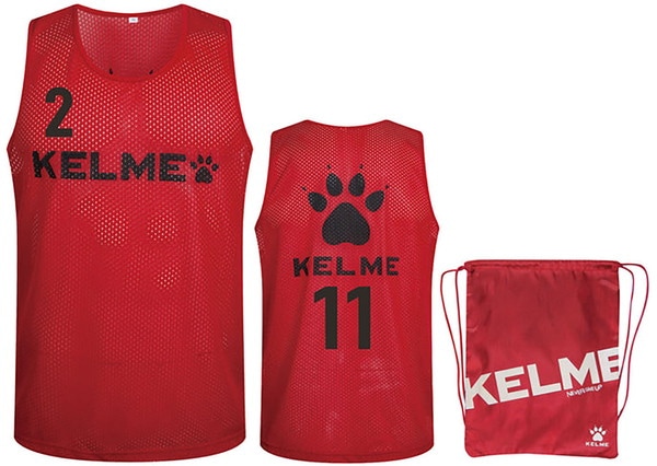 KELME ケレメ 番号入りトレーニングベスト10枚入り サッカー フットサル ビブス 8051BX1ST-611