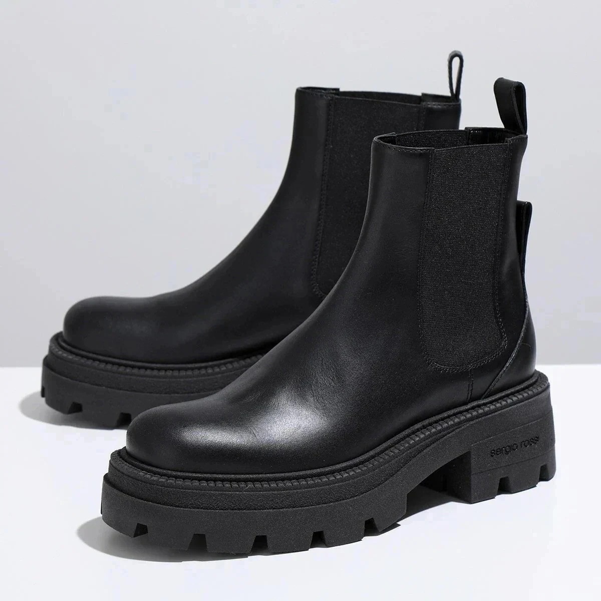 Sergio Rossi セルジオロッシ ショートブーツ SR MILLA B04840 MMV120 レディース ブーティ サイドゴア レザー 靴 1000/