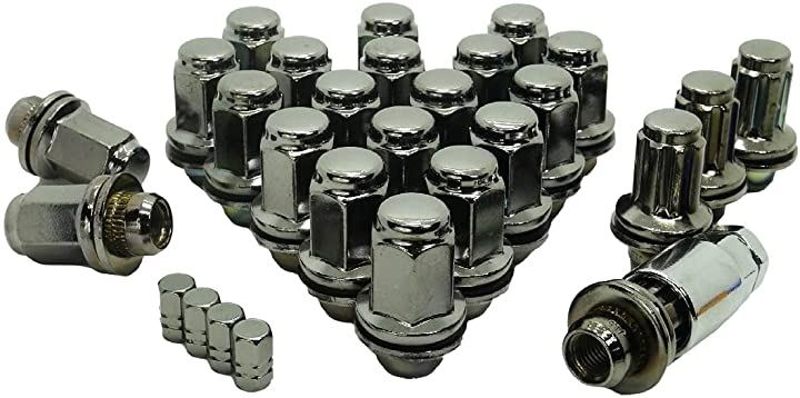 トヨタ 純正 ホイール用 平面座 カラー ロックナット ギアロック 21HEX M12xP1.5 ショート or ロング 選べる5色(チタン ロング P1.5 6穴用 24個セット)