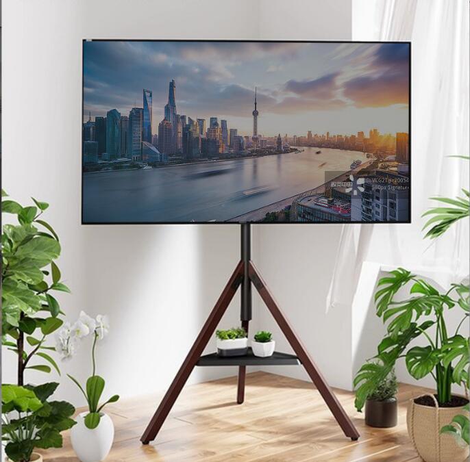 北欧風テレビ台ブラケットユニバーサルフロアスタンドショールームクラブ用　32から75インチテレビー適用　自由に移動テレビ台