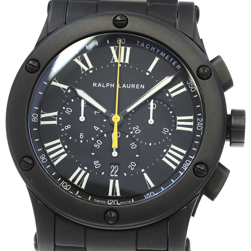 ラルフローレン RALPH LAUREN K02360 スポーティングクロノ 自動巻き メンズ 良品 _827842【中古】