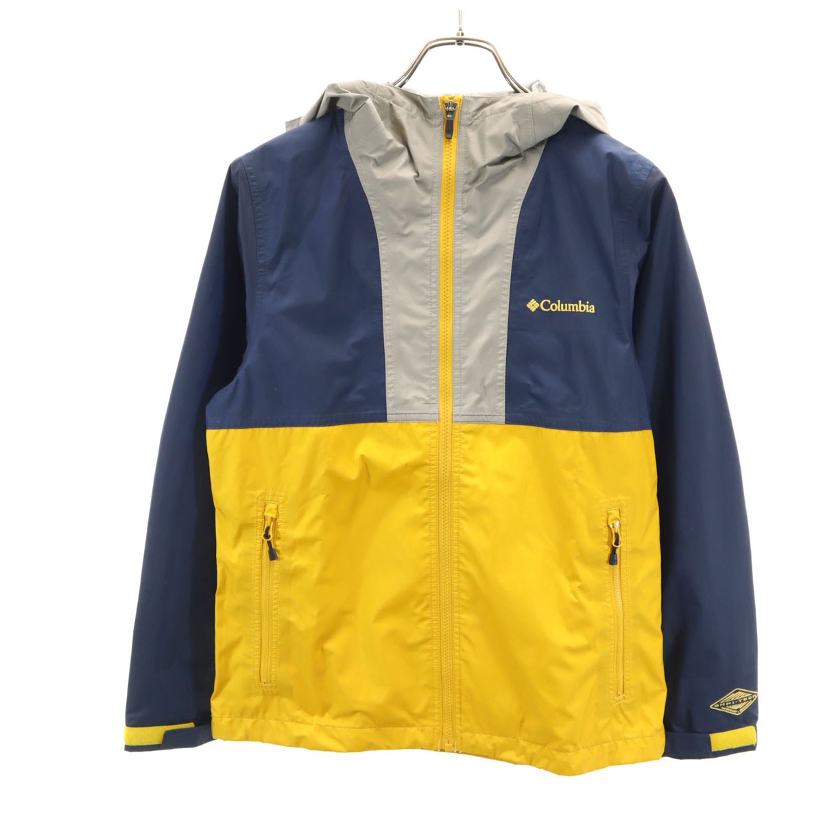 PL2516 ビッグサンディクリーク ジャケット M ネイビー 収納袋付き OMNI-TECH アウトドア レディース 古着