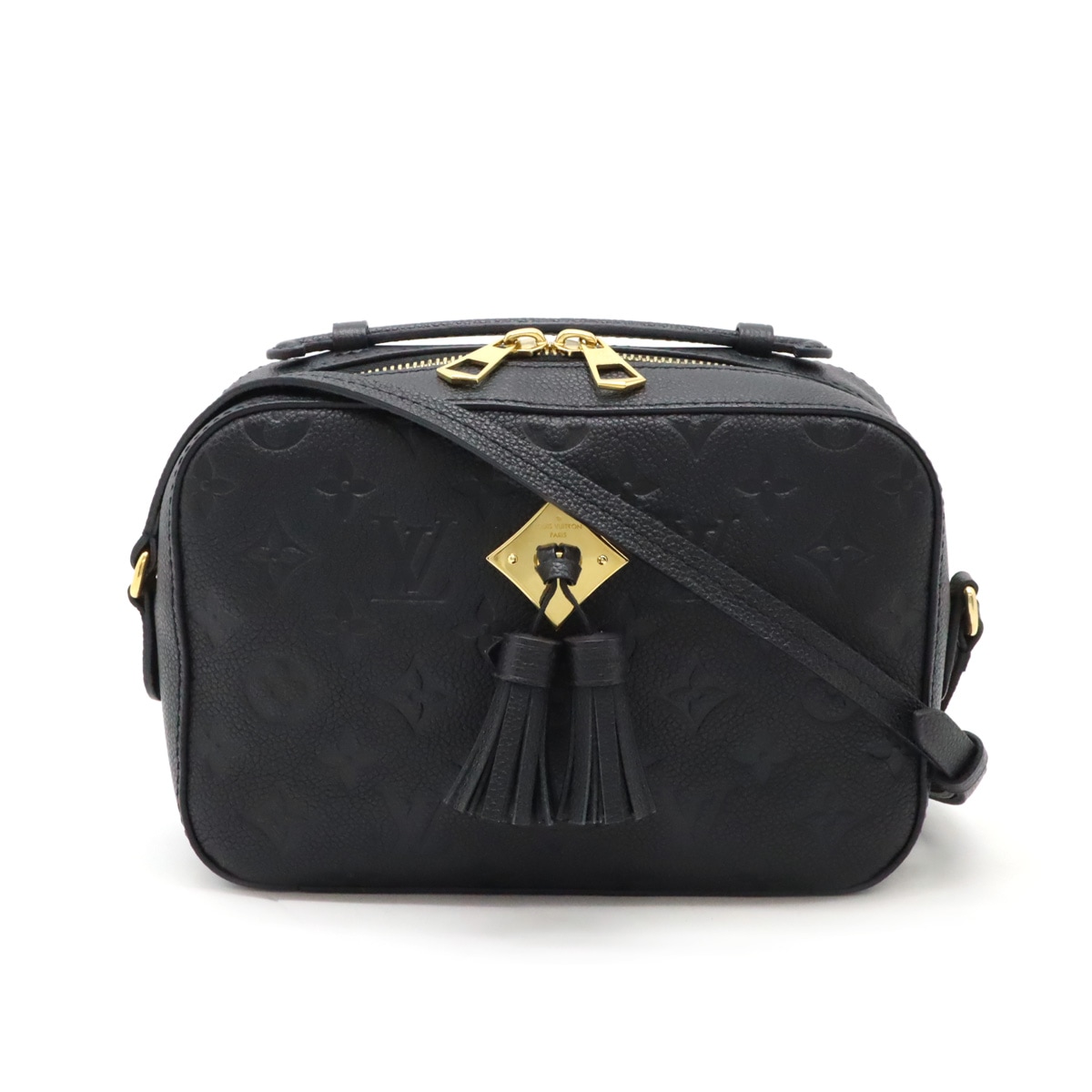 モノグラムアンプラント サントンジュ ショルダーバッグ 2WAY タッセル フリンジ ノワール 黒 ブラック M4459