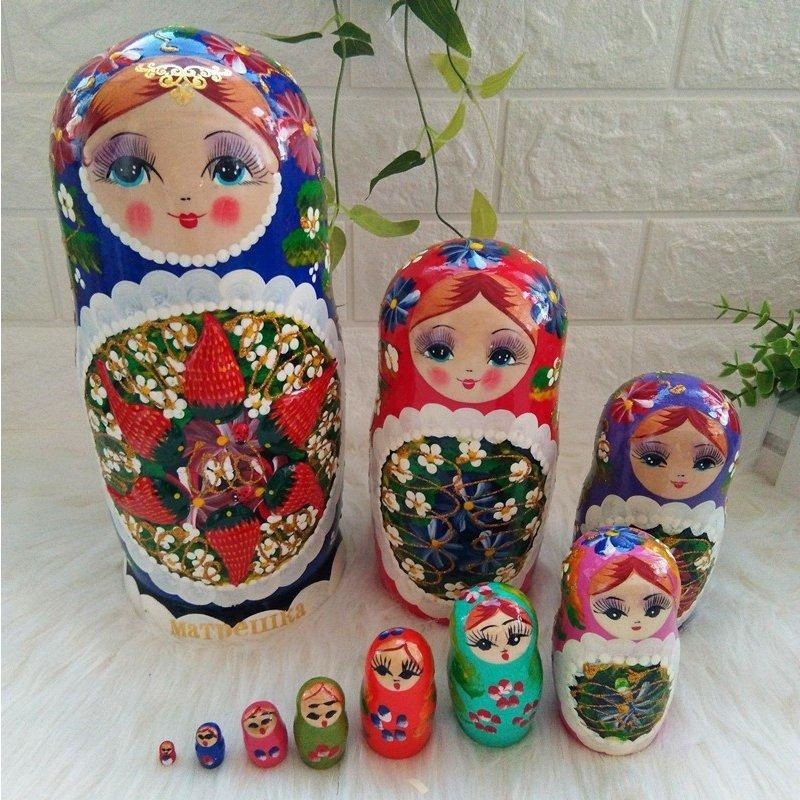 マトリョーシカ ロシア 人形 手作り お土産 動物 ぬいぐるみ 娯楽用品 ギフト プレゼント ロシア巣人形 入れ子人形 飾り分離 ドール 手描き 誕生日に