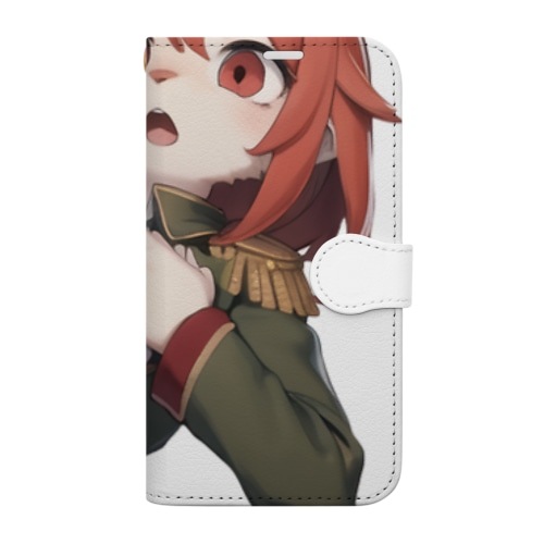 【文字入れ可能受注生産】ハムスターの女の子　シャーロット 手帳型スマホケース