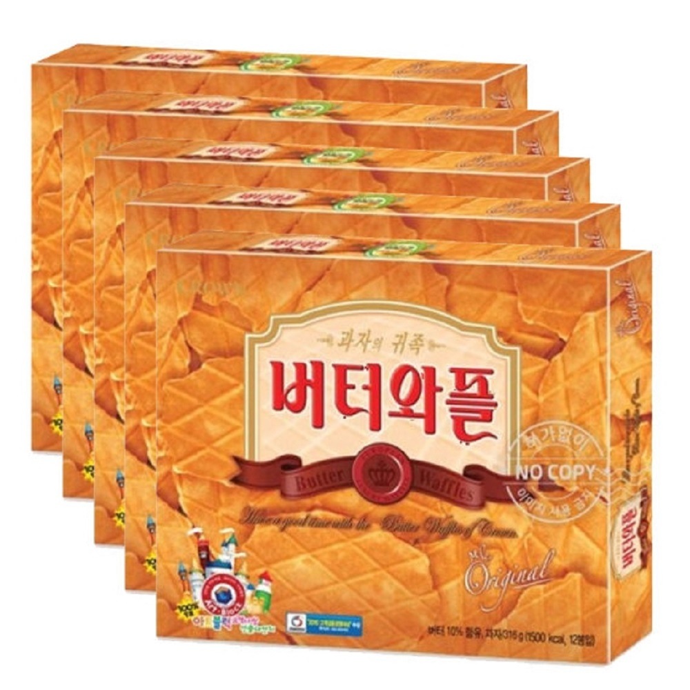 韓国-K MEAL-バターワッフル 316g(12袋) 5パック おやつ 子供たち美味しくコーヒー一緒に-K FOOD