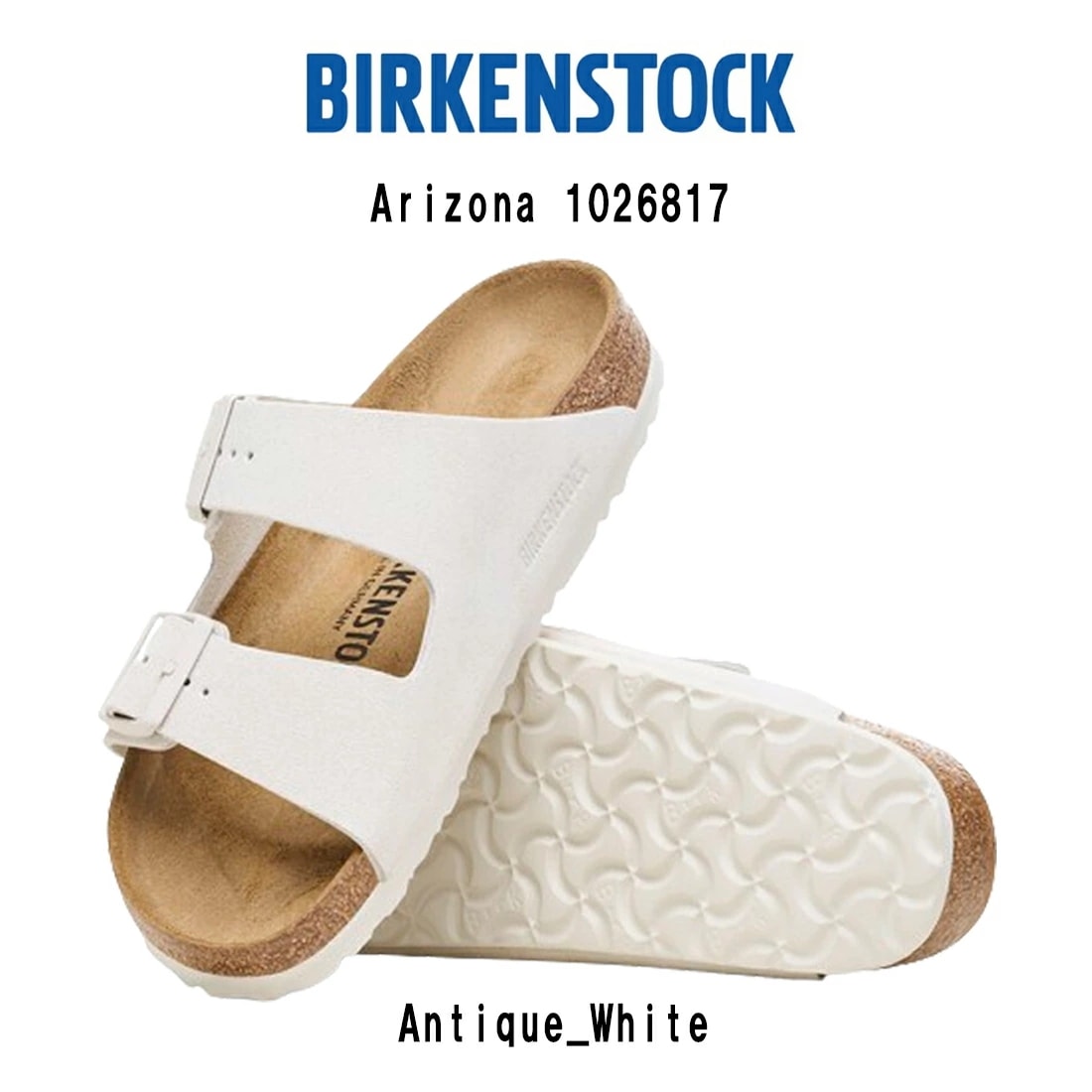 BIRKENSTOCK アリゾナ スエード レザー サンダル ストラップ ホワイト ユニセックス ビルケン レギュラー 1026817