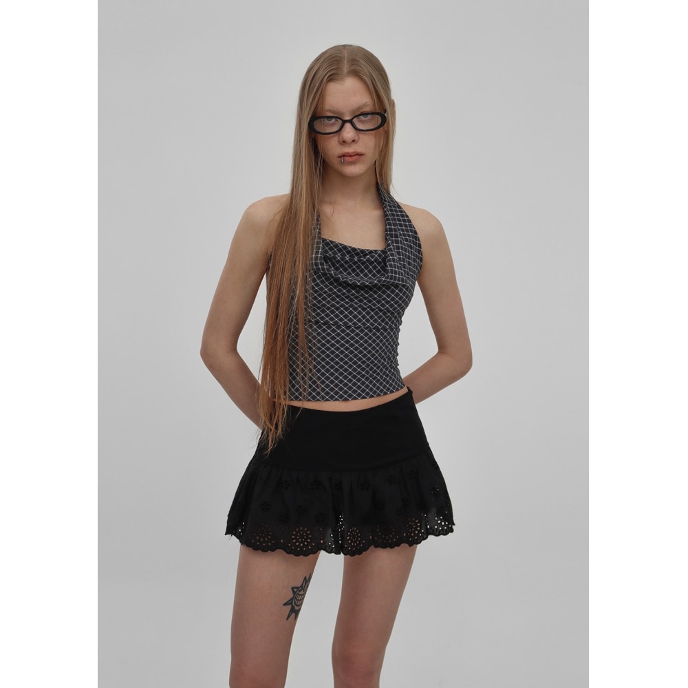 ブラックアップ [春新品] [MADE] バッキードレープホルターナッシュ