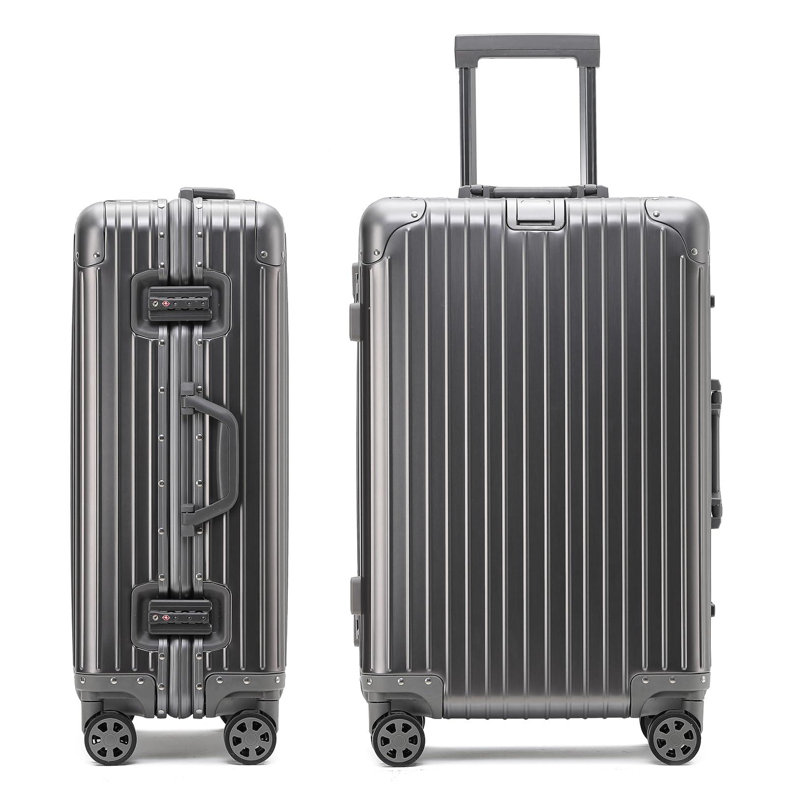 [Voxkin] スーツケース アルミ合金ボディ キャリーケース TSAロック 機内持ち込み オールアルミ合金 大型 キャリーバッグ 大容量 静音 耐衝撃 軽量 海外旅行 出張 おしゃれ 2泊3日 S 13,386円