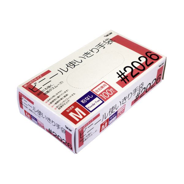 (まとめ) 川西工業 ビニール極薄手袋 粉なし 透明 M (×10セット)