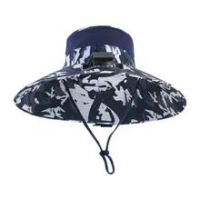 屋外用つば広ソーラーファン付きサンハット メンズ 夏 UVカット帽子 USB充電式 釣り ガーデニング 2025