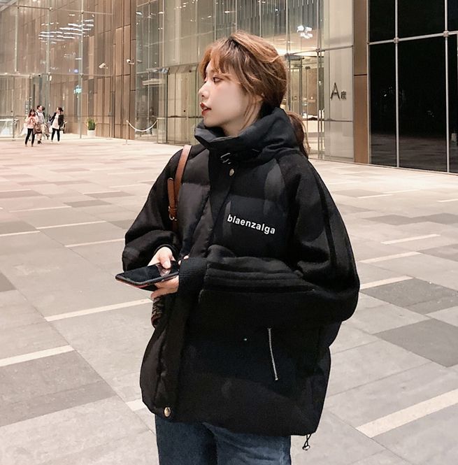 ダウンジャケット レディース ショート 冬 アウター 大きいサイズ スタンドカラー 黒 ビッグシルエット オーバーサイズ ゆったり 韓国 ファッション ダウンコート ショート丈 ダウン ブラック カジ