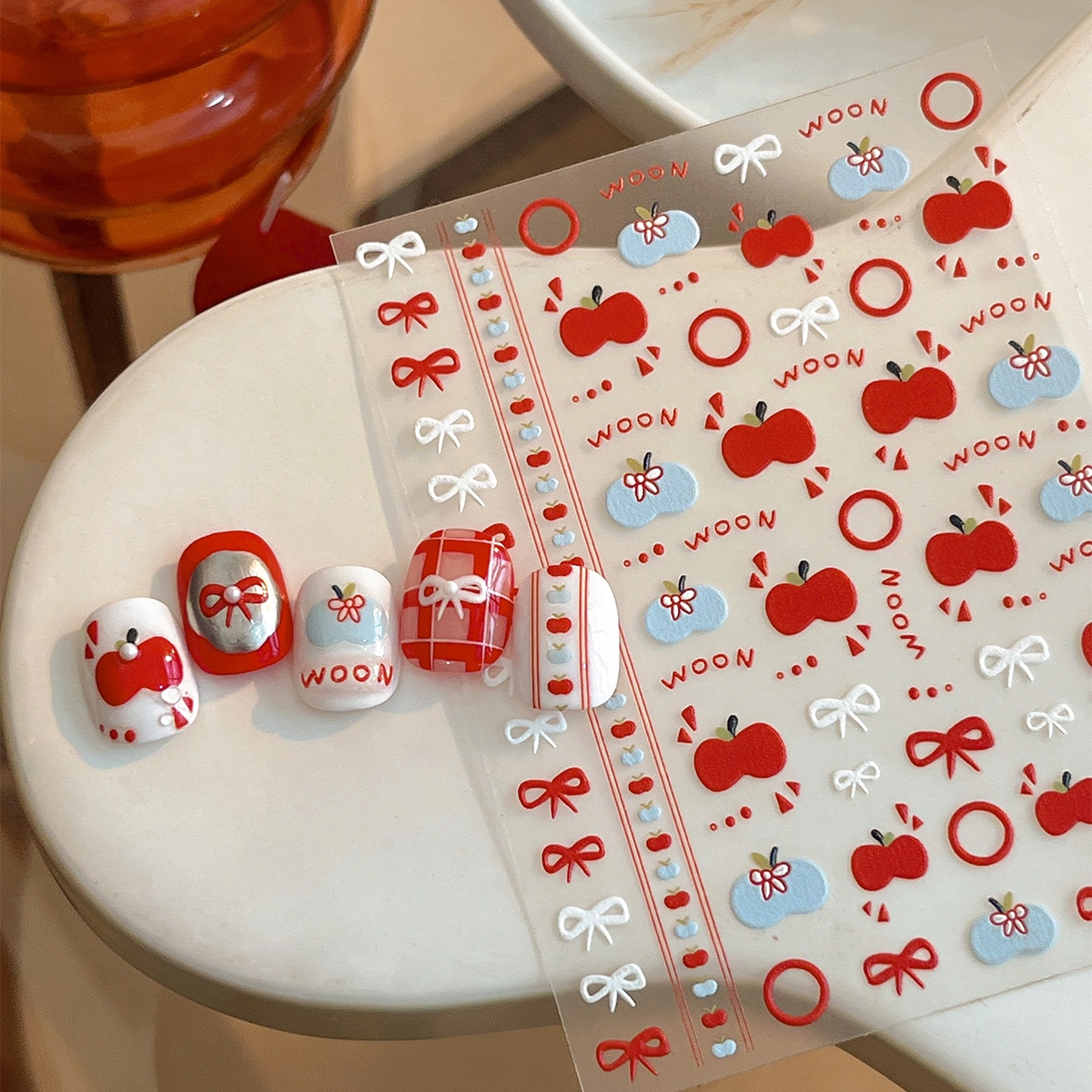 【1点ご購入 で10点プレゼントいたします】エンボスネイルシールリボン平安吉祥テープバックジェルネイル飾りシール 247,315円