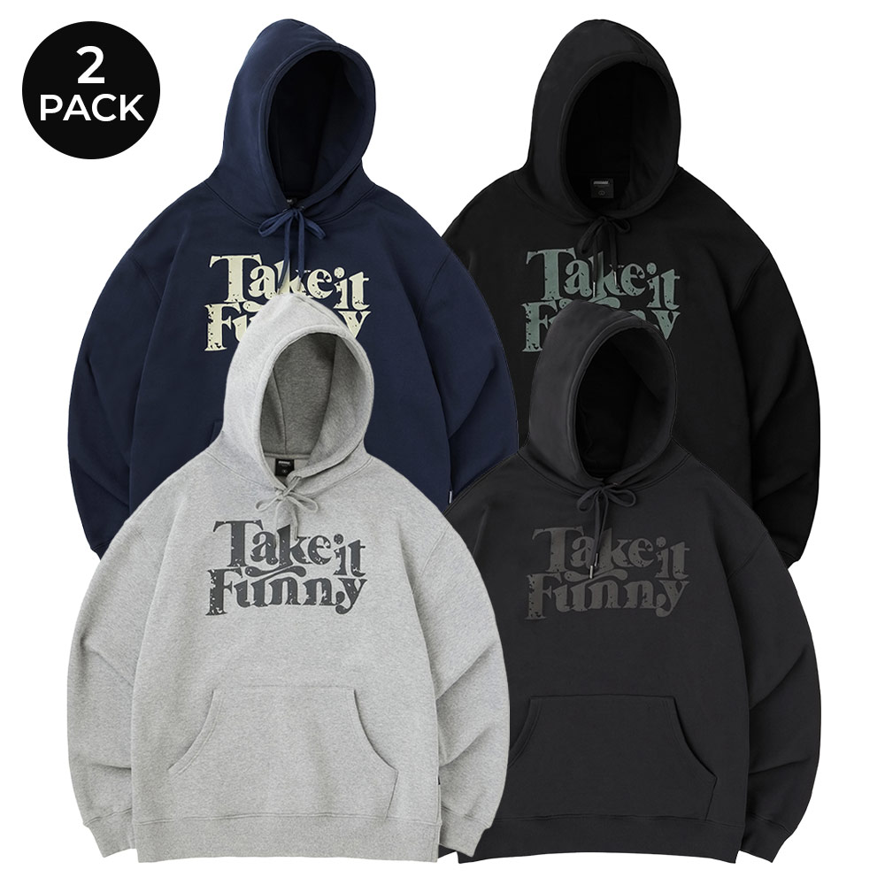 [2PACK] Take It Funny Over Hoodie (4COLOR)