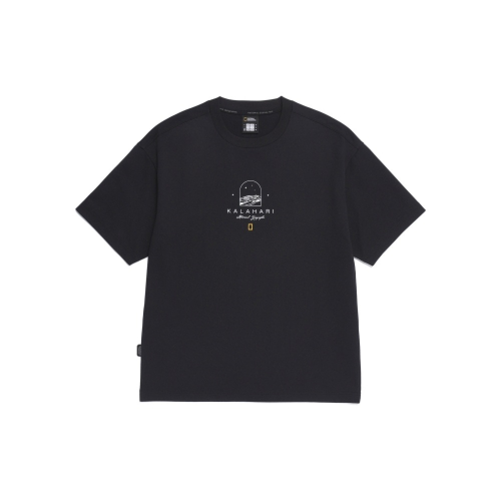 ナショナルジオグラフィック N262UTS111 エコカラハリスモールグラフィックセミオーバーフィット半袖Tシャツブラック