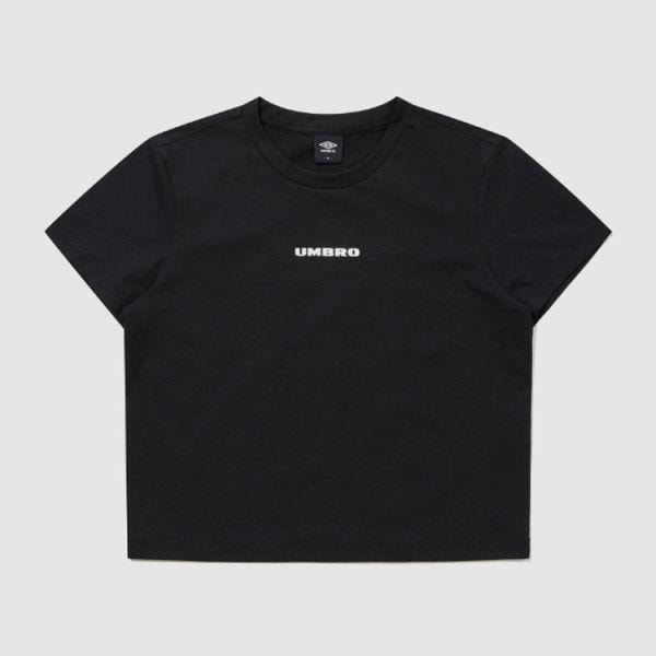 フレッシュウーマンズレタリングクロップ半袖Tシャツ ブラック UR122SRS11BLK 931350