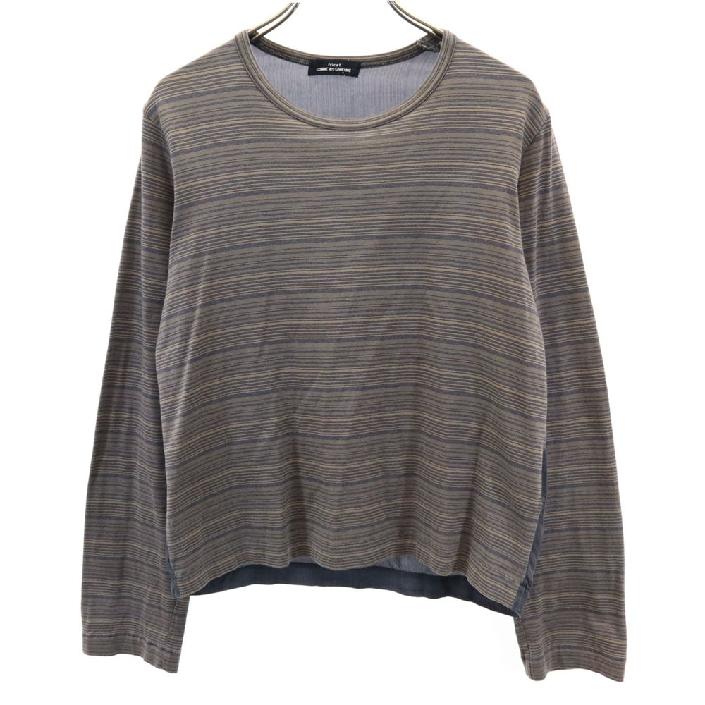 トリココムデギャルソン 1994年 90s 日本製 ボーダー柄 長袖 カットソー ベージュ系 tricot COMME des GARCONS レディース