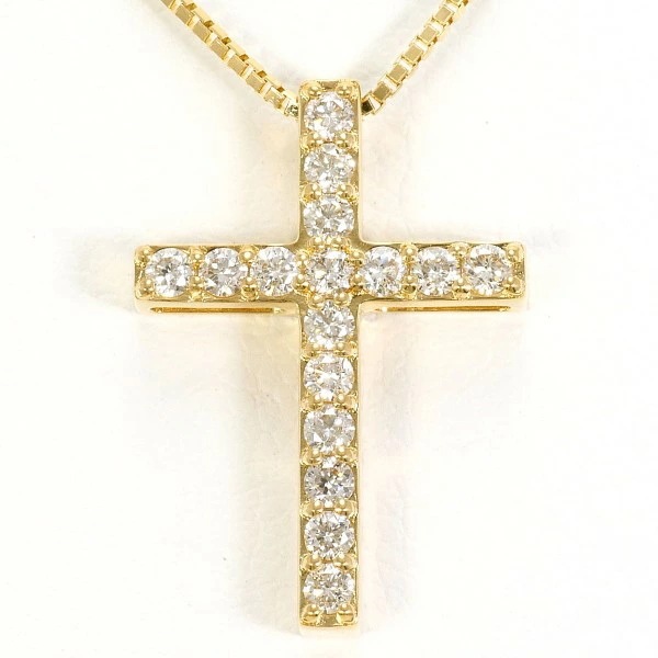 K18 18金 YG イエローゴールド ネックレス ダイヤ 0.23 ジュエリー 中古