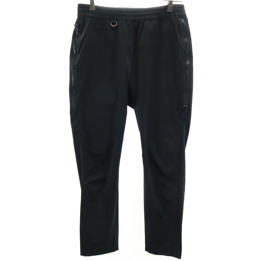 日本製 クロップド丈 イージーパンツ S チャコールブラック メンズ 古着