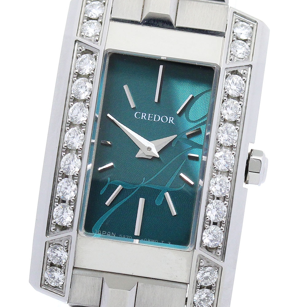 セイコー SEIKO GSWE935/5A70-0AY0 クレドール ノード サイドダイヤ クォーツ レディース 美品 _874679【中古】