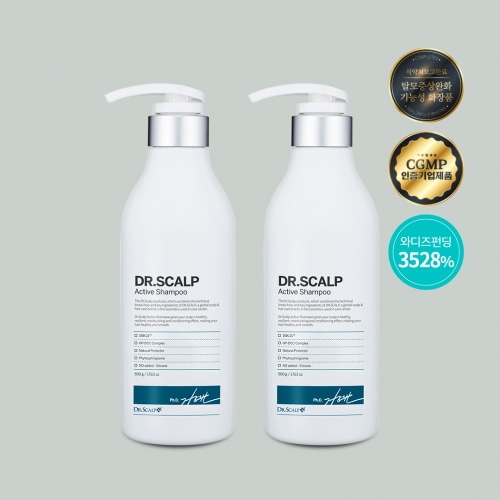 脱毛症状緩和, フケ頭皮炎症に良い DRSCALP ACTIVE shampoo 2ea / 弱酸性 / 特許成分