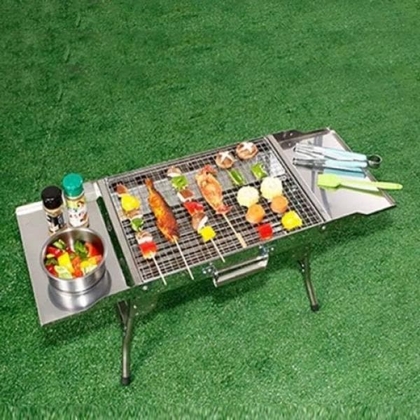 OFMNN32Tシルバー バーベキューグリル 野外 キャンプ用 炭 携帯 火鉢 8,117円