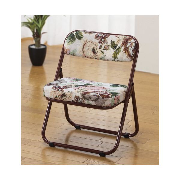 ファミリー・ライフ 軽くて折りたためる高座椅子 ゴブラン柄 1脚 (03858) メーカー直送
