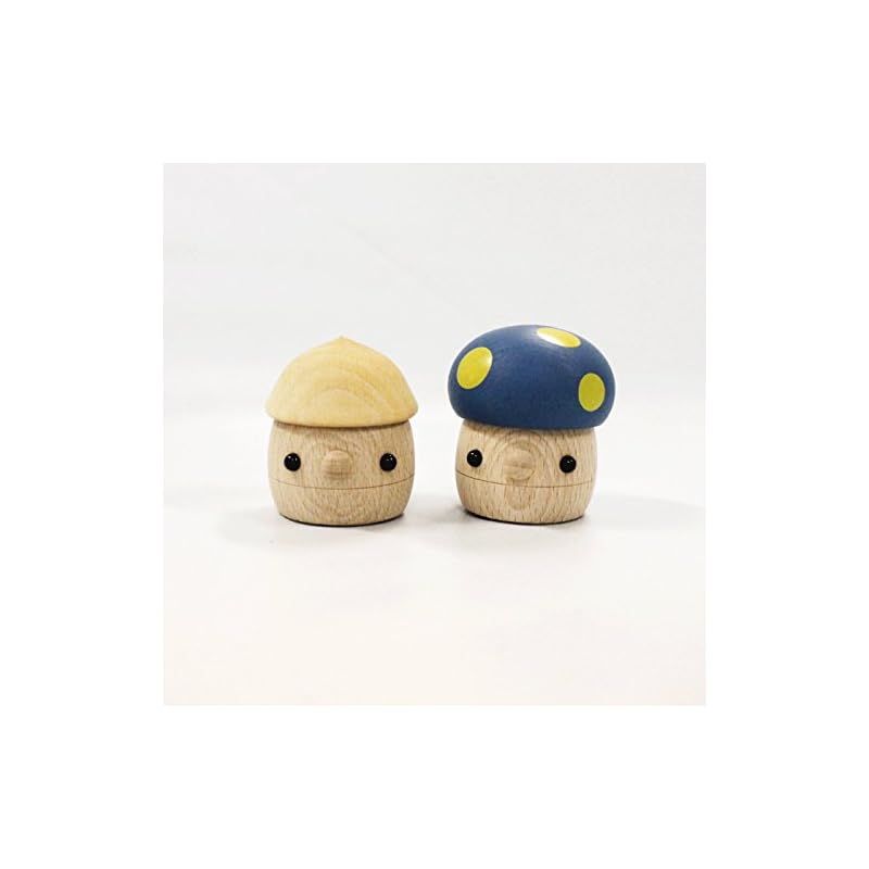 おもちゃのこまむぐ 木のおもちゃどんぐりセット(どんぐりころころクリア1どんぐりきのこ ブルー1)【木製玩具】/日本製