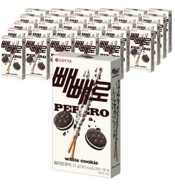 韓国商品 ぺペロ ポッキーデー 11/11 クッキー ざくざく 美味しい 人気商品 ホワイトクッキー 37g NewJeans