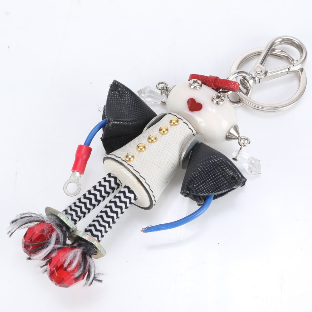 サフィアーノ ロボット チャーム レザー キーホルダー レディース ECE CK2-10 中古