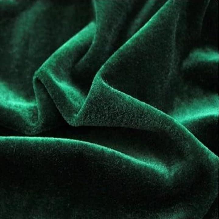 幅広2m 手芸用 ベロア 生地 やや薄手 カラー 無地 布( グリーン, 3m)