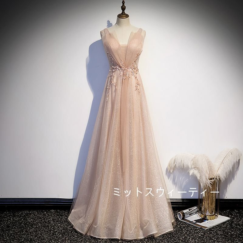 パーティードレス フォーマル イブニングドレス 披露宴 ロングドレス 安い カラードレス 演奏会 音