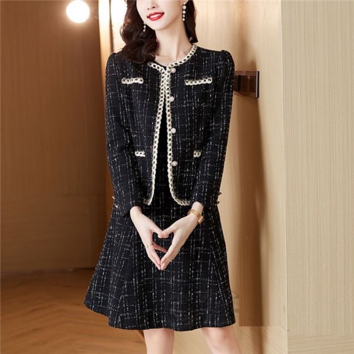 超高人気！ツイードジャケット ワンピースセット 卒業式 服 母 2点セット 卒園式 ママ フォーマル スーツセット 入学式 入園式 レディース 七五三 お宮参り