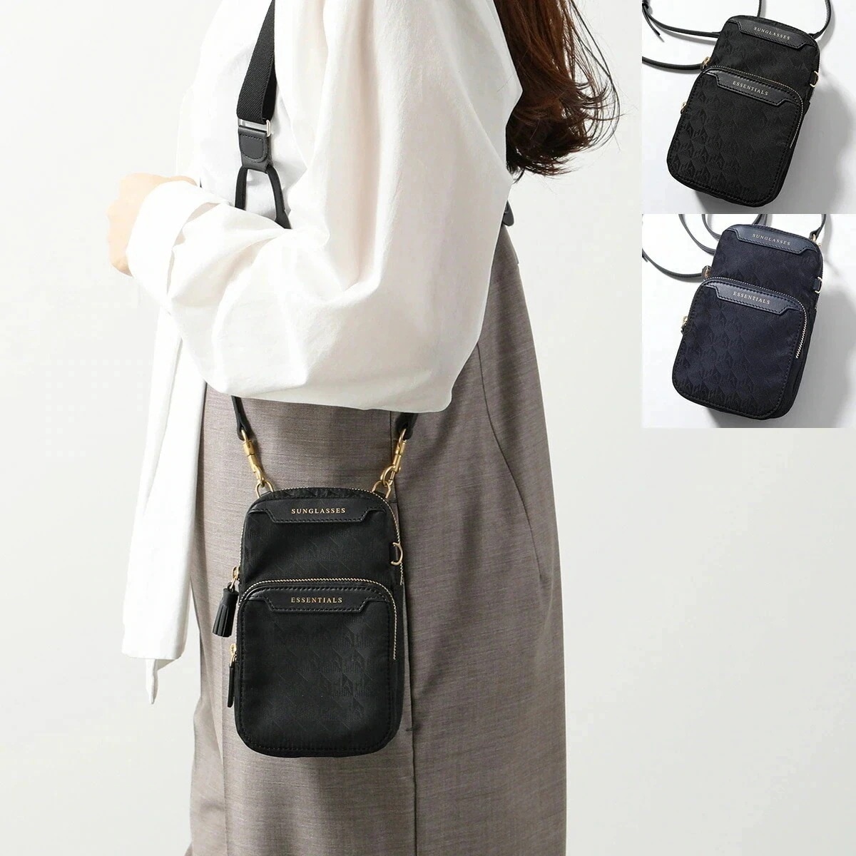 ANYA HINDMARCH アニヤハインドマーチ ショルダーバッグ Essentials Crossbody 180559 180566 レディース AHロゴ