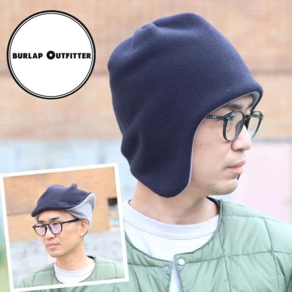 耳当て付き帽子 レディース リバーシブル イヤーフラップ ハット 【セール品につき返品・交換不可】