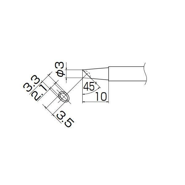 白光 T13-BCM3 こて先/3BC型溝付