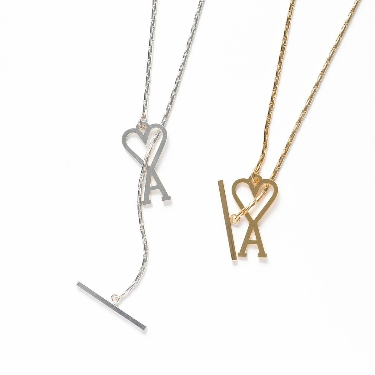 ami paris アミパリス ネックレス UJW916.361 レディース ハートロゴ チェーン アクセサリー カラー2色