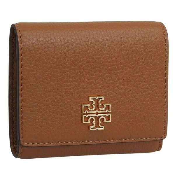 トリーバーチ 財布 レディース 三つ折り財布 アウトレット レザー ブラウン BRITTEN COMPACT WALLET 159431-909 TORY BURCH