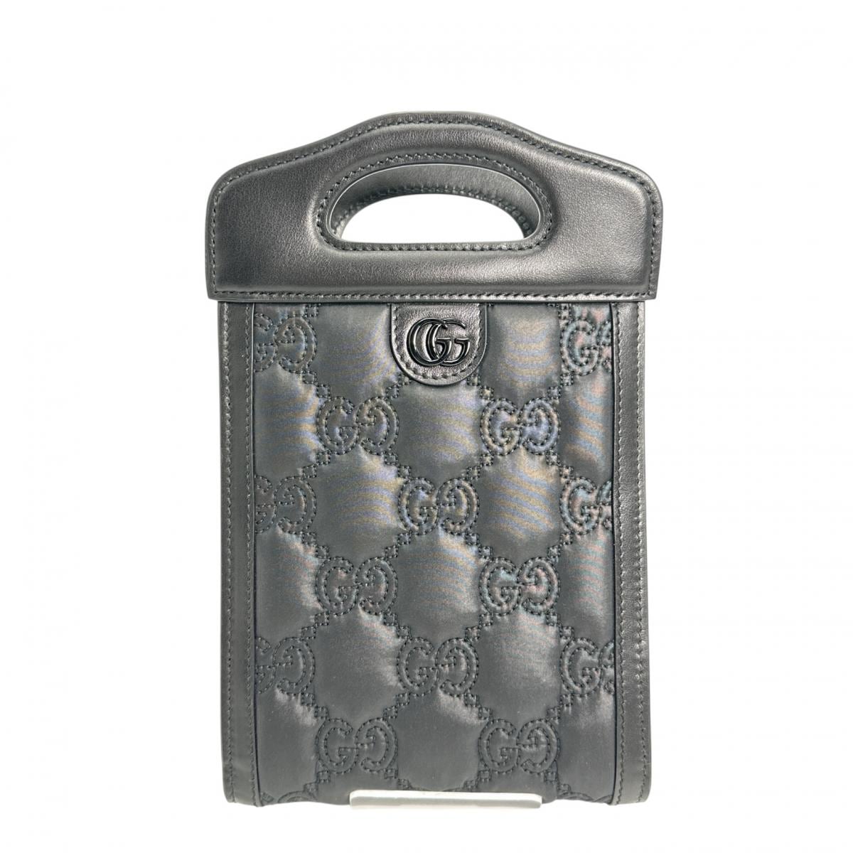 723776　 GGミニマトラッセ 2WAYバッグ ショルダーバッグ ブラック