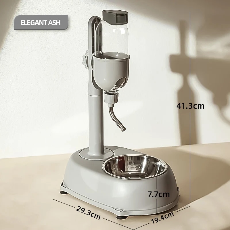 Hopet-自動ペットディスペンサー,犬と猫用のペットフードコンテナ,折りたたみ式ウォーターボトル付き