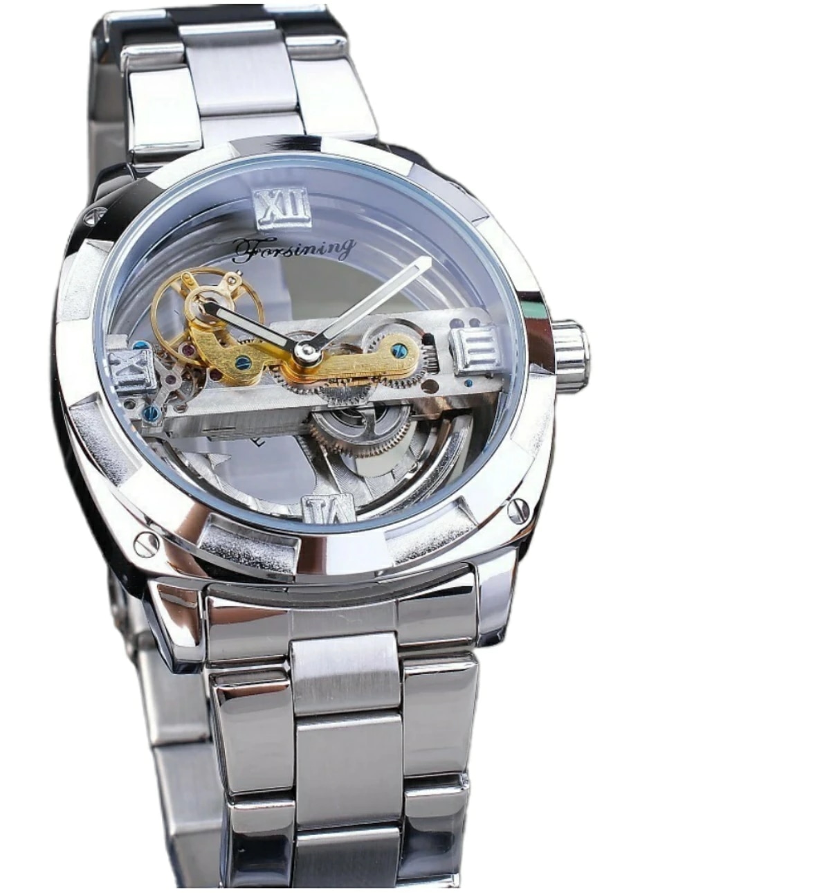 今すぐ欲しい！男性透明自動機械式腕時計　メンズファッション　アクセサリー　ゴールド　シルバー　ブラック lha024