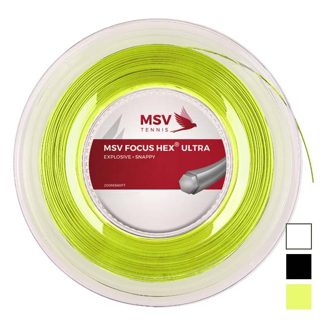 MSV Focus HEX ULTRA フォーカスヘックス ウルトラ (1.10／1.15／1.20／1.25／1.30mm) 200Mロール 硬式テニスガット ポリエステルガット(16y4m)