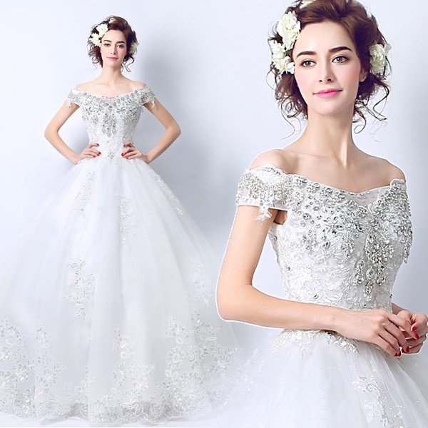 ウエディングドレス 二次会 ウェディングドレス 安い 夏 結婚式 プリンセス エンパイア 花嫁 ドレス 披露宴 ロングドレス ブライダル 大きいサイズ